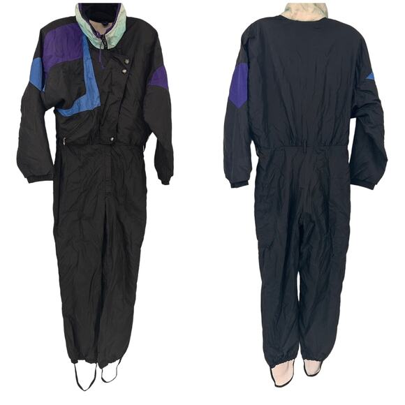 Serac Vintage 80/s Nylon Retro Ski Suit Size 10 - Picture 1 of 14